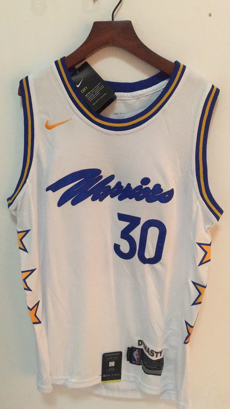 Men Golden State Warriors #30 Curry White Nike Season 22-23 NBA Jersey
